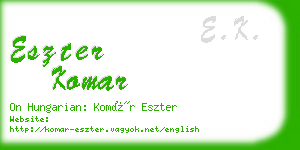 eszter komar business card